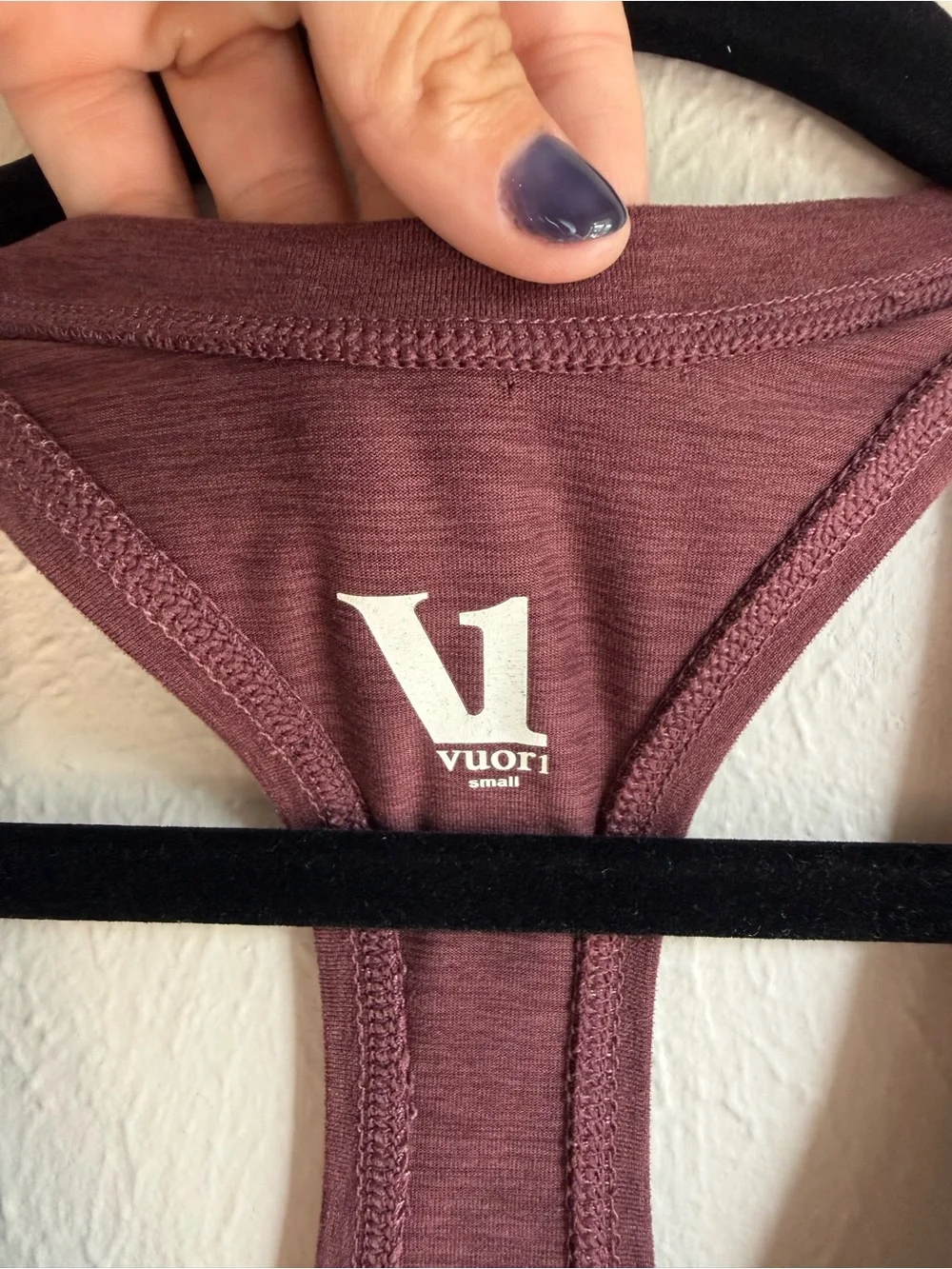 Vuori Racerback Tank Top in Wine - Picture 3 of 5